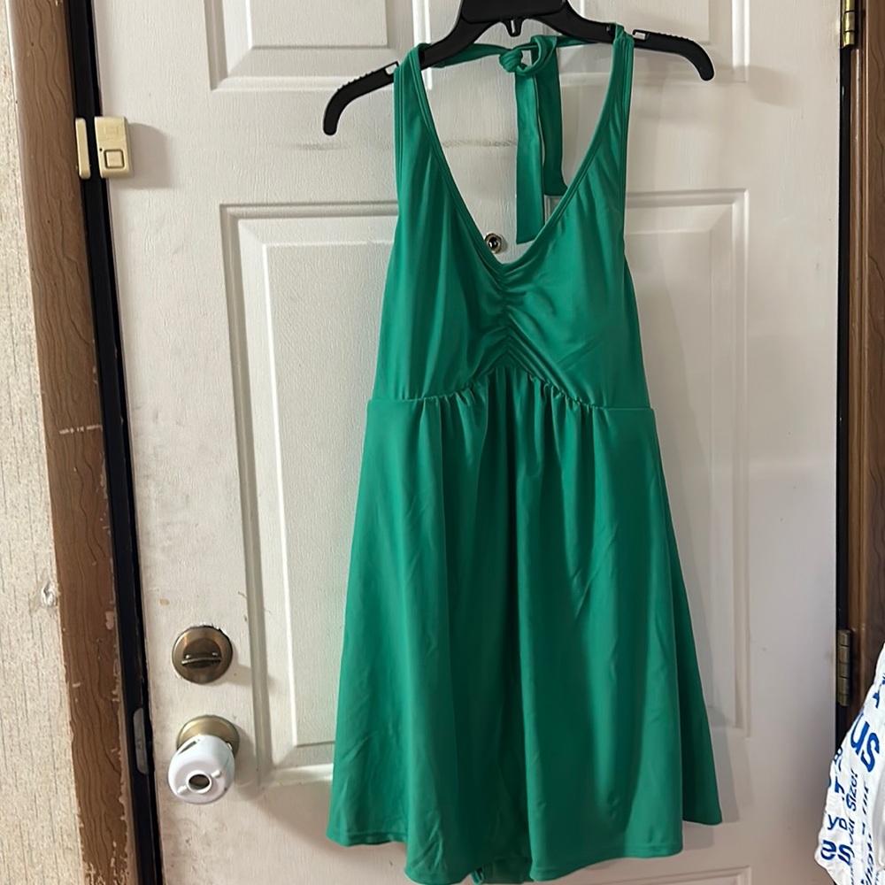 Old Navy Emerald Green One-Piece Swim Dress
